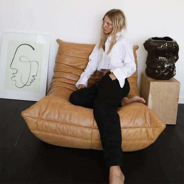 Togo Chair Dupe - Fiber Leather Replica by Michel Ducaroy