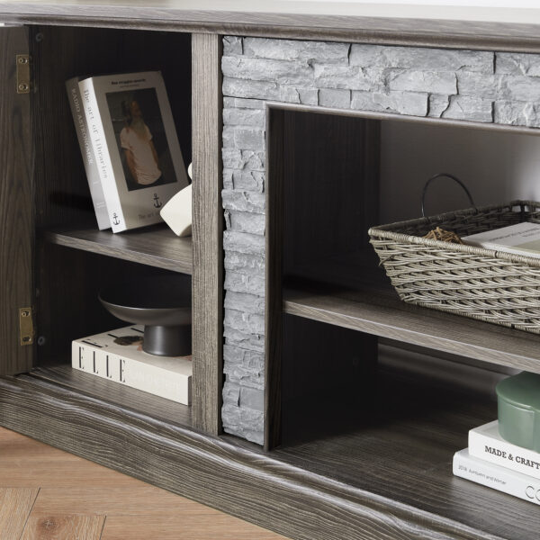 70" Modern TV Stand with 2-Door Storage