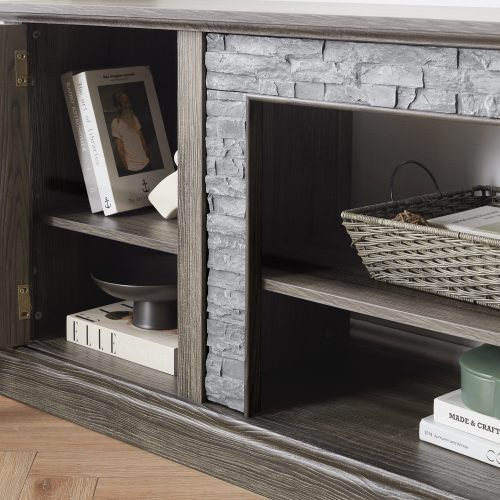 70" Modern TV Stand with 2-Door Storage
