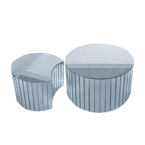 Luxury mirror coffee table - silver modern living room furniture Small coffee table suitable for modern home furniture sofa decoration