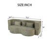 2-in-1 Foldable Sofa Bed,75 Inch Folding Boneless Couch Convertible Compressed