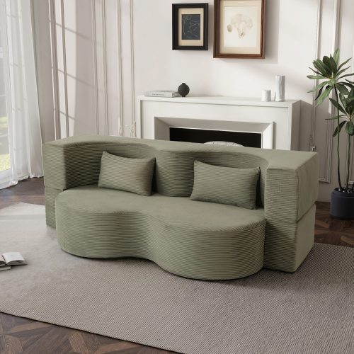 2-in-1 Foldable Sofa Bed,75 Inch Folding Boneless Couch Convertible Compressed