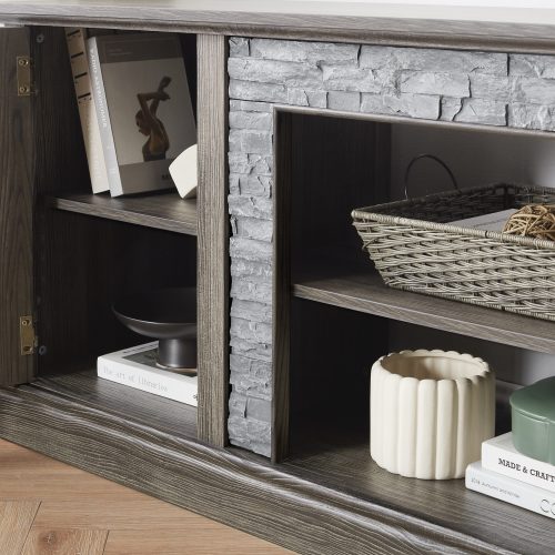 70" Modern TV Stand with 2-Door Storage