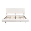 White Boucle Floating Bed with Light