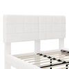 White Boucle Floating Bed with Light