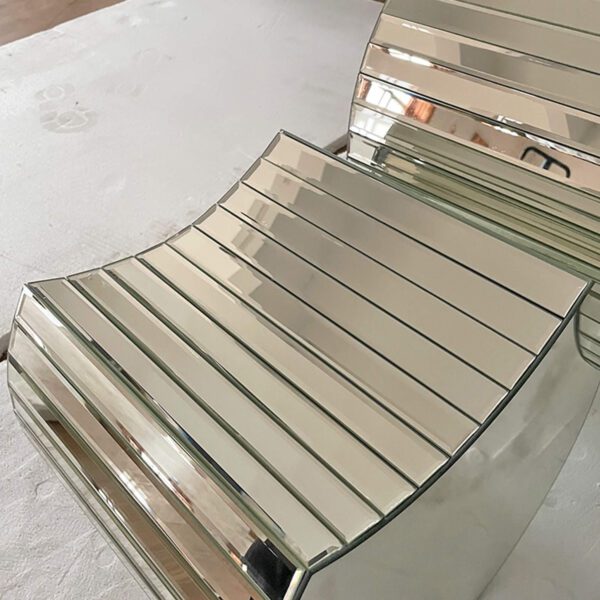 Luxury mirror coffee table - silver modern living room furniture Small coffee table suitable for modern home furniture sofa decoration