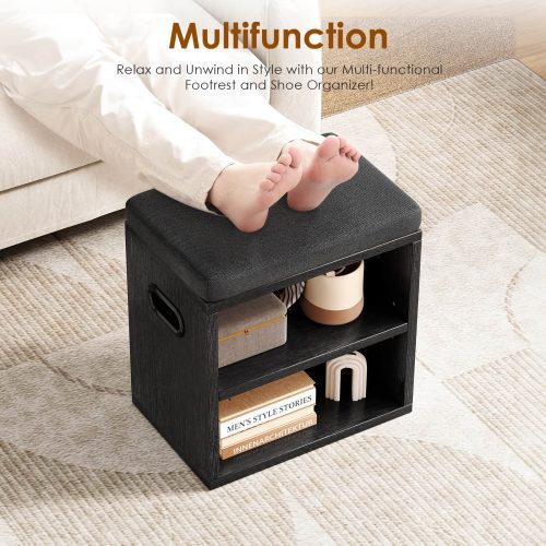 Small Shoe Bench for Entrywaywith Cushion Shoe Bench with Storage and Seating