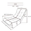 Single sofa reclining chair Japanese chair lazy sofa tatami balcony reclining chair leisure sofa adjustable chair