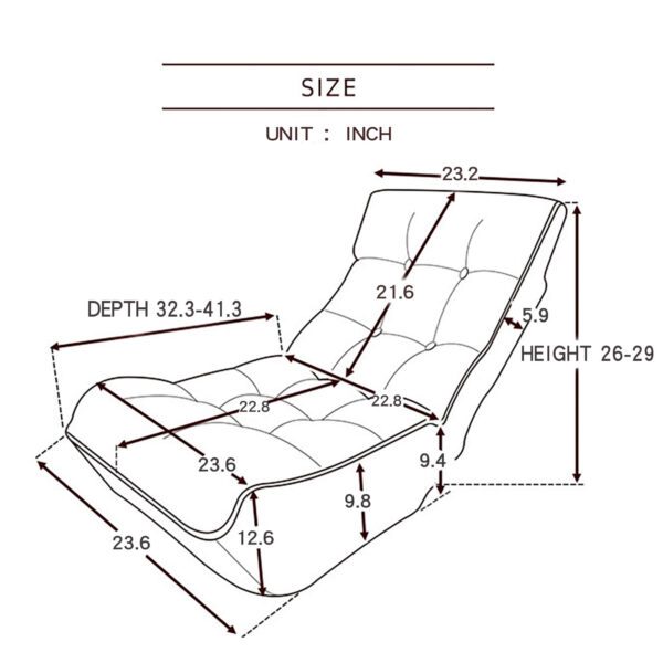 Single sofa reclining chair Japanese chair lazy sofa tatami balcony reclining chair leisure sofa adjustable chair
