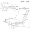 Single sofa reclining chair Japanese chair lazy sofa tatami balcony reclining chair leisure sofa adjustable chair