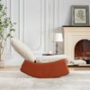 Modern Rocking Chair Recliner, Comfy Rocker Nursery Chair with Footrest