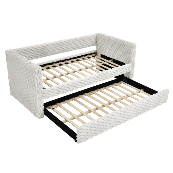 Twin Size Daybed, Upholstered sofa bed,The bottom pulls out to form a bed