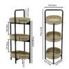 3 Tiers Tray Tables Paper Rope Woven