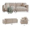 Oversized Loveseat Sofa for Living Room, Sherpa Sofa with Metal Legs