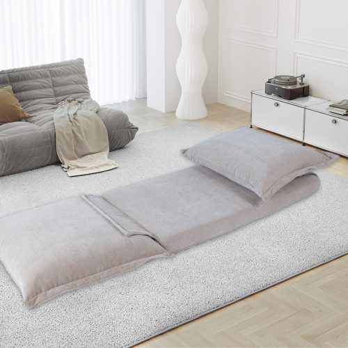 Convertible Flip Chair: Floor SofaBed with Adjustable Backrest andPillows