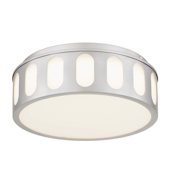 11.25-in Brushed Nickel LED Flush Mount