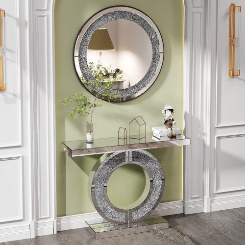 Crystal Crush Diamond Sparkly round Silver