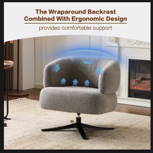 Cuddle-style leisure swivel sofa chair, suitable for balconies, studies and living rooms