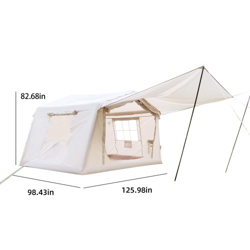 8 m ² Inflatable Tents for Camping, Blow Up Tent with Hand Pump