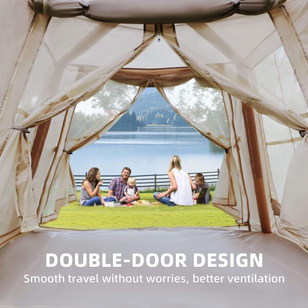 5.76 m ² Inflatable Tents for Camping with canopy
