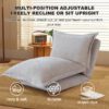Convertible Flip Chair: Floor SofaBed with Adjustable Backrest andPillows