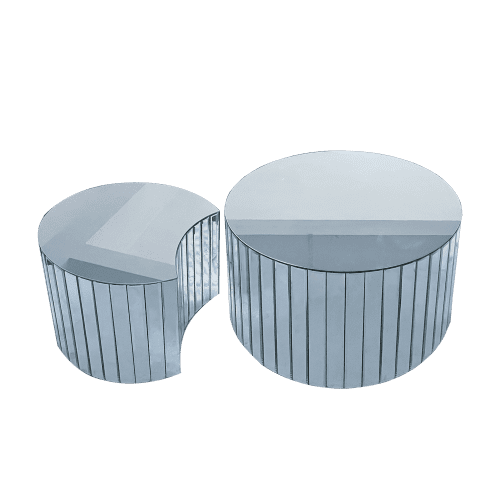 Luxury mirror coffee table - silver modern living room furniture Small coffee table suitable for modern home furniture sofa decoration