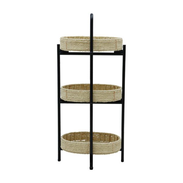3 Tiers Tray Tables Paper Rope Woven