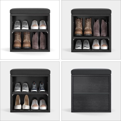 Small Shoe Bench for Entrywaywith Cushion Shoe Bench with Storage and Seating