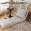 Convertible Flip Chair: Floor SofaBed with Adjustable Backrest andPillows