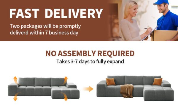 L-shaped modular combination sofa