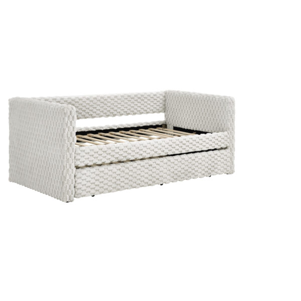 Twin Size Daybed, Upholstered sofa bed,The bottom pulls out to form a bed