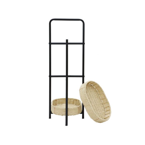 3 Tiers Tray Tables Paper Rope Woven