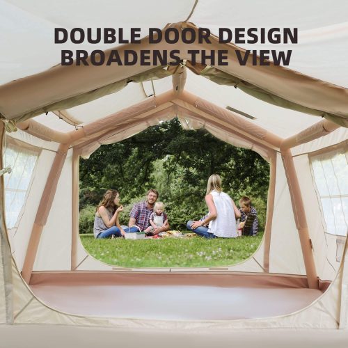 8 m ² Inflatable Tents for Camping, Blow Up Tent with Hand Pump