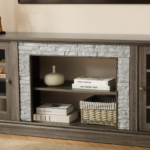 70" Modern TV Stand with 2-Door Storage