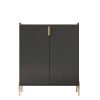 2 doors home wine bar cabinet with wine rack & adjustable storage shelf,