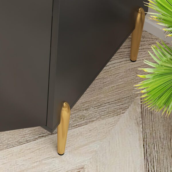 2 doors home wine bar cabinet with wine rack & adjustable storage shelf,