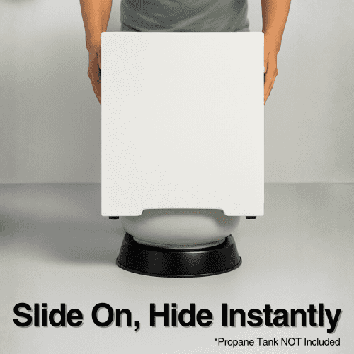 Propane Tank Cover 16 Inch, 20 LB Outdoor Tank Storage Hideaway Table for Gas Fire Pits