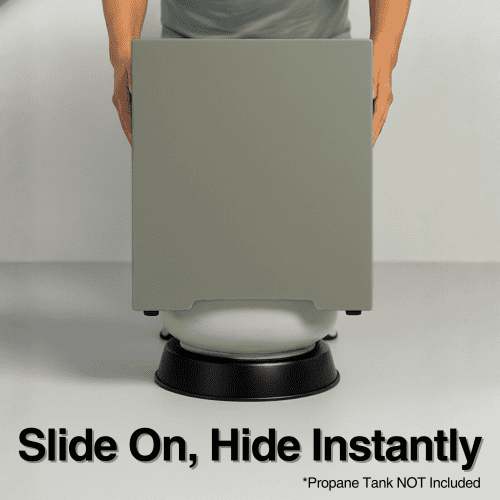 Propane Tank Cover 16 Inch, 20 LB Outdoor Tank Storage Hideaway Table for Gas Fire Pits