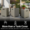 Propane Tank Cover 16 Inch, 20 LB Outdoor Tank Storage Hideaway Table for Gas Fire Pits