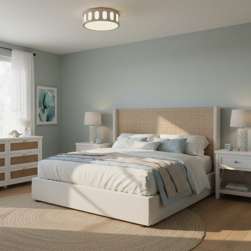 11.25-in Brushed Nickel LED Flush Mount