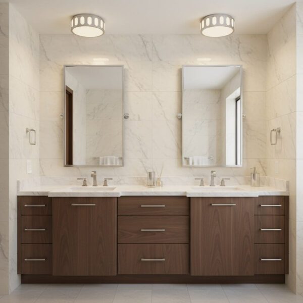 11.25-in Brushed Nickel LED Flush Mount