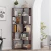 6 Tier Freestanding L-Shaped Corner Bookshelf For Living Room