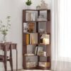 6 Tier Freestanding L-Shaped Corner Bookshelf For Living Room