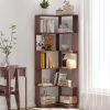 6 Tier Freestanding L-Shaped Corner Bookshelf For Living Room