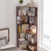 6 Tier Freestanding L-Shaped Corner Bookshelf For Living Room