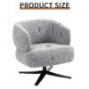 Cuddle-style leisure swivel sofa chair, suitable for balconies, studies and living rooms