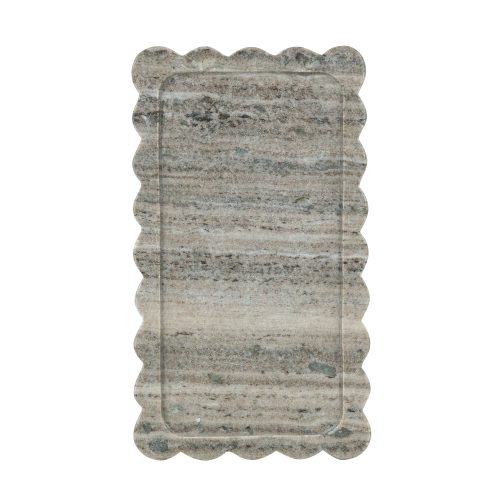 Scalloped Marble Tray