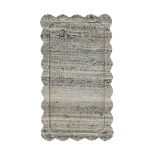 Scalloped Marble Tray