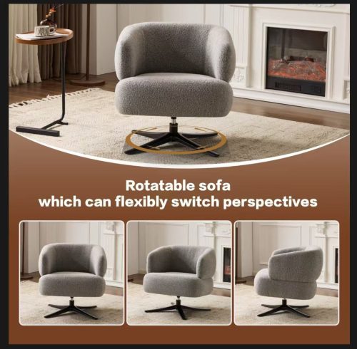 Cuddle-style leisure swivel sofa chair, suitable for balconies, studies and living rooms