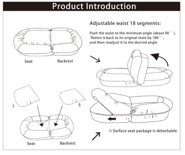 Triple Fold Down Sofa Bed